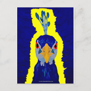 Abstract Peacock Head Briefkaart