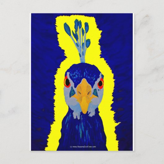 Abstract Peacock Head Briefkaart (Voorkant)
