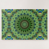 Abstract Peacock Medallion-ontwerp Legpuzzel (Horizontaal)