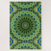 Abstract Peacock Medallion-ontwerp Legpuzzel (Verticaal)