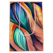 Abstract Peacock Medium Cadeauzakje (Achterkant)