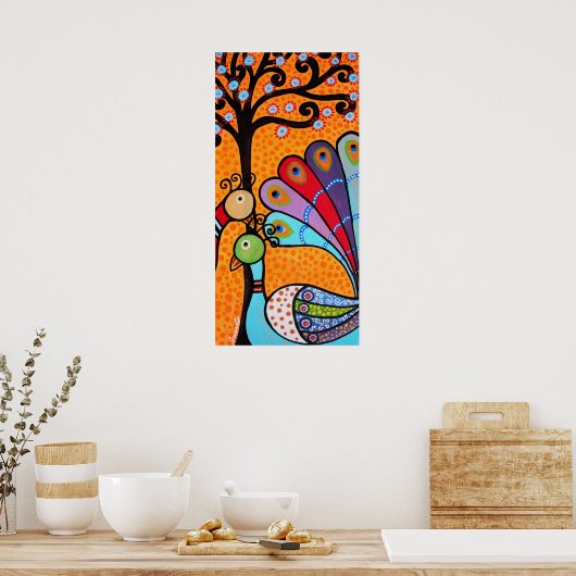 ABSTRACT PEACOCK POSTER (Keuken)