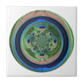 Abstract Peacock Tegeltje (Voorkant)