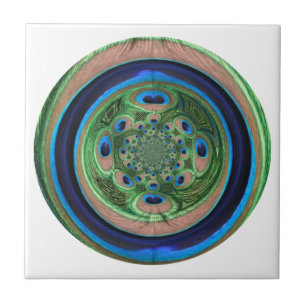 Abstract Peacock Tegeltje