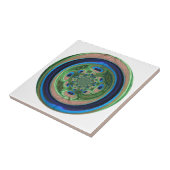 Abstract Peacock Tegeltje (Zijkant)