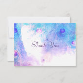 Abstract Peacock, Waterverf Bedankt kaarten (Achterkant)