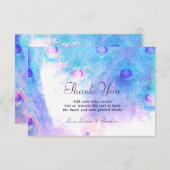 Abstract Peacock, Waterverf Bedankt kaarten (Voorkant / Achterkant)