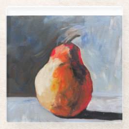 Abstract Pear Glazen Onderzetter