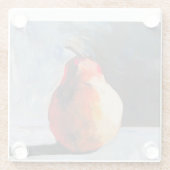 Abstract Pear Glazen Onderzetter (Achterkant)