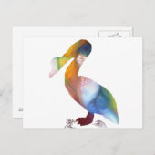 Abstract Pelican silhouette. Briefkaart (Voorkant / Achterkant)