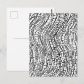 Abstract Pen & Ink Geometric Rectangles Postcard Briefkaart (Voorkant / Achterkant)
