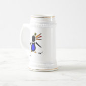 Abstract Penguin Stein Bierpul (Voorkant links)