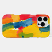 Abstract penseel iPhone hoesje (Achterkant horizontaal)