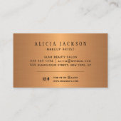 Abstract penseelpenseelkopergoud, monogrammen visitekaartje (Achterkant)