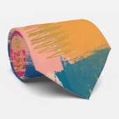 Abstract penseelstreek naadloos patroon stropdas (Opgerold)