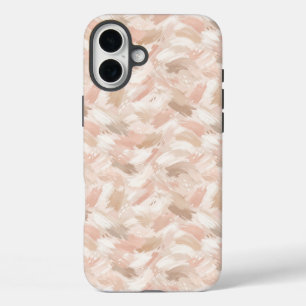 Abstract penseelstreekpatroon iPhone 16 plus hoesje