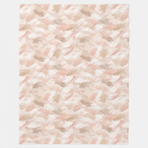 Abstract penseelstreekpatroon fleece deken