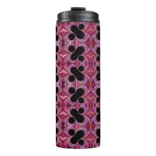 Abstract percentage teken fractaal patroon thermosbeker (Voorkant)