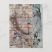 abstract person face mixed media Collage Briefkaart (Voorkant)