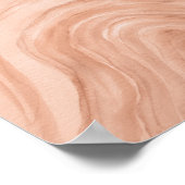 Abstract perzikagaat II Waterverf Art Poster (Hoek)