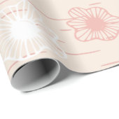 Abstract Perzikbloem Geschenkverpakkings Papier (Rol Hoek)