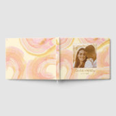 Abstract perzikenzwijn Aangepaste foto-bruiloft Gastenboek (Volledig)