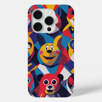 "Abstract Pet Love – Colorful Animal Art" iPhone 15 Pro Case