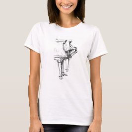Abstract pianoportret t-shirt