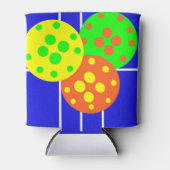 Abstract pickleball court & balls blikjeskoeler (Voorkant)