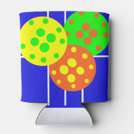Abstract pickleball court & balls blikjeskoeler