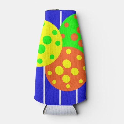 Abstract pickleball court & balls flesjeskoeler (Voorkant)