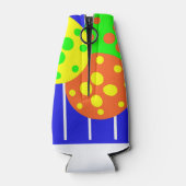 Abstract pickleball court & balls flesjeskoeler (Achterkant)