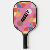 Abstract Pickleball script naam paddle Meisje/vrou (Voorkant)