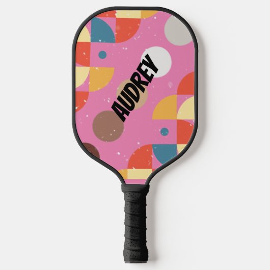 Abstract Pickleball script naam paddle Meisje/vrou (Voorkant)