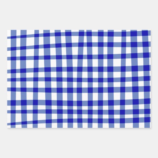 Abstract Picnic Pset Patroon voor katten in blauw Inpakpapier Vel (Voorkant 2)