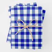 Abstract Picnic Pset Patroon voor katten in blauw Inpakpapier Vel (In situ)