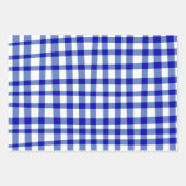 Abstract Picnic Pset Patroon voor katten in blauw Inpakpapier Vel (Voorkant)