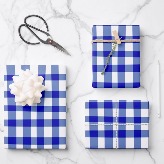 Abstract Picnic Pset Patroon voor katten in blauw Inpakpapier Vel (Voorkant)