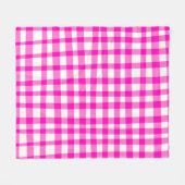 Abstract Picnic Pset Patroon voor katten in roze Fleece Deken (Voorkant (Horizontaal))