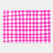 Abstract Picnic Pset Patroon voor katten in roze Inpakpapier Vel (Voorkant 3)