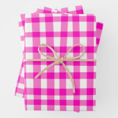 Abstract Picnic Pset Patroon voor katten in roze Inpakpapier Vel (In situ)