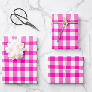 Abstract Picnic Pset Patroon voor katten in roze Inpakpapier Vel