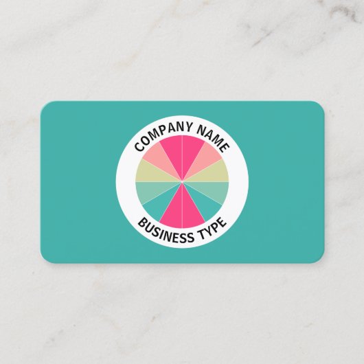 Abstract Pie 01 - Groen #38AFA7 Visitekaartje (Voorkant)