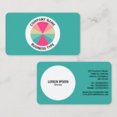 Abstract Pie 01 - Groen #38AFA7 Visitekaartje (Voorkant / Achterkant)