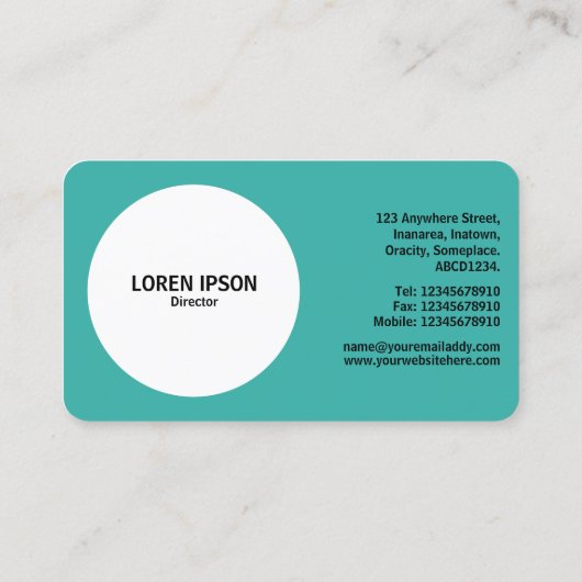 Abstract Pie 01 - Groen #38AFA7 Visitekaartje (Achterkant)