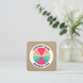 Abstract Pie 01 - kraft Vierkante Visitekaartje (Staand voorkant)