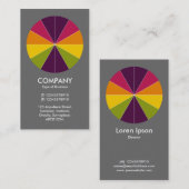 Abstract Pie 02 - Grijs #6a6a Visitekaartje (Voorkant / Achterkant)