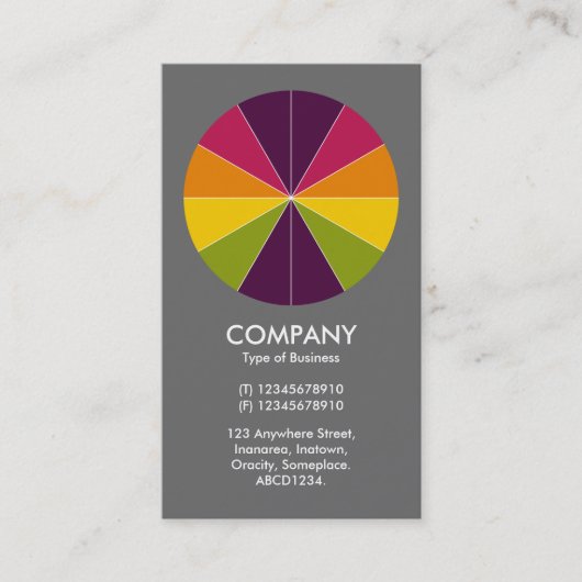 Abstract Pie 02 - Grijs #6a6a Visitekaartje (Voorkant)