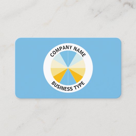 Abstract Pie 04 - Blauw #76BCE5 Visitekaartje (Voorkant)