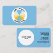 Abstract Pie 04 - Blauw #76BCE5 Visitekaartje (Voorkant / Achterkant)